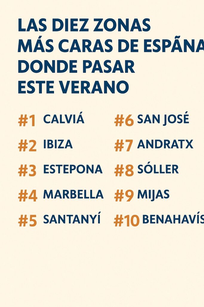 zonas más caras de España donde pasar las vacaciones de verano